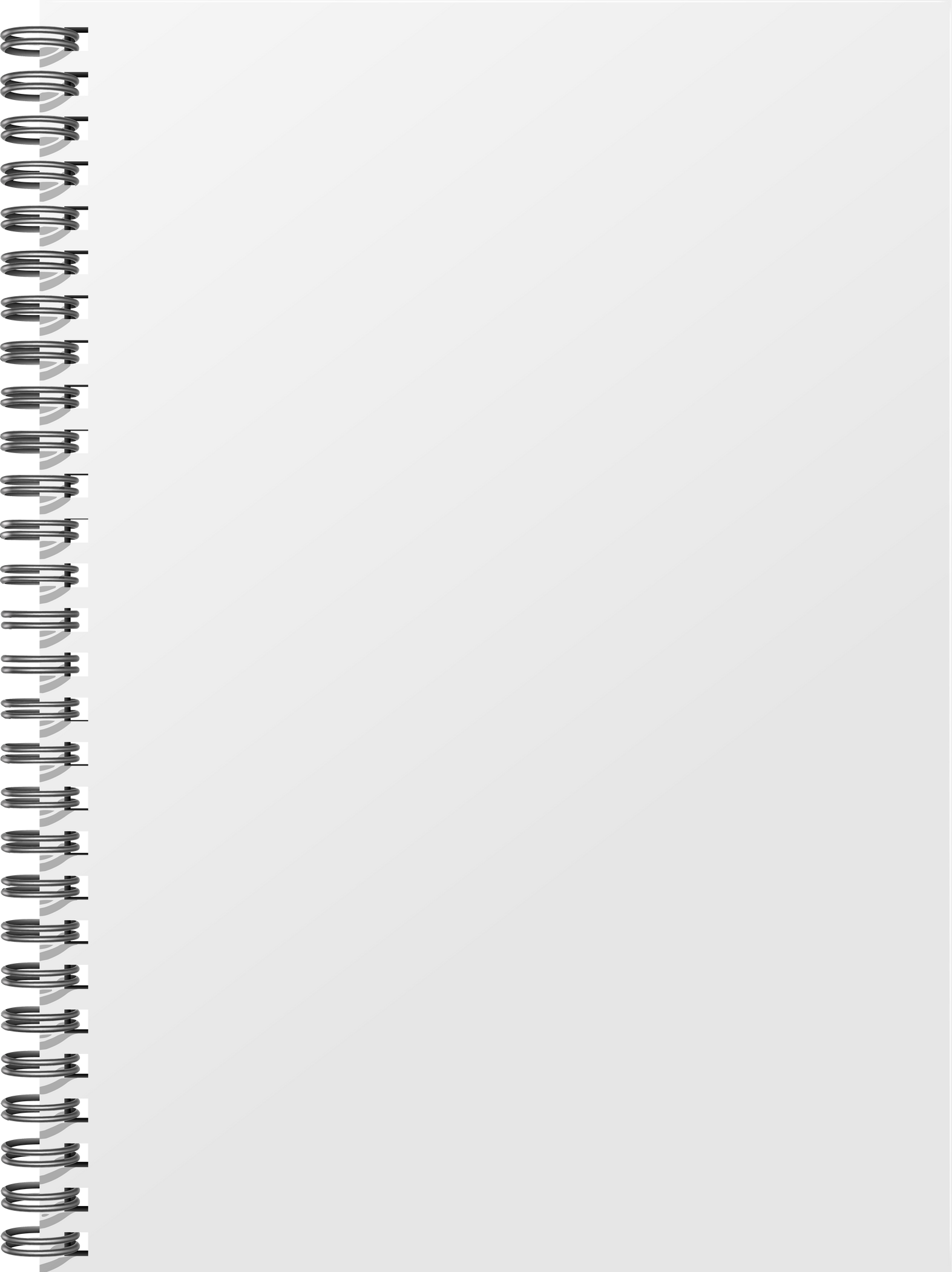 vertical closed  spiral notepad